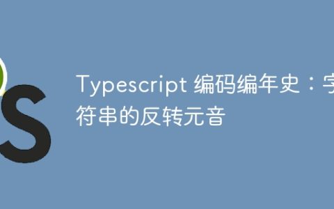 Typescript 编码编年史：字符串的反转元音