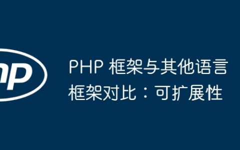PHP 框架与其他语言框架对比：可扩展性