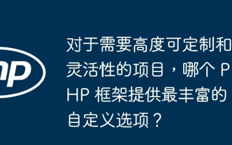 对于需要高度可定制和灵活性的项目，哪个 PHP 框架提供最丰富的自定义选项？