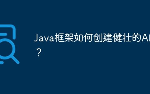 Java框架如何创建健壮的API？