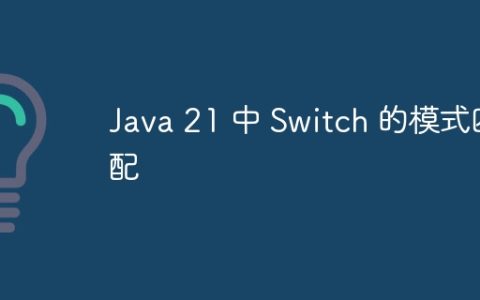 Java 21 中 Switch 的模式匹配