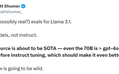 首个超越GPT4o级开源模型！Llama 3.1泄密：4050亿参数，下载链接、模型卡都有了