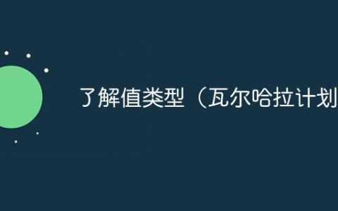 了解值类型（瓦尔哈拉计划）