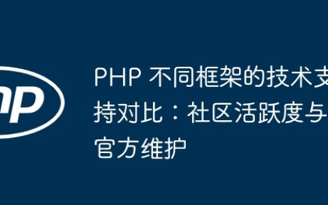 PHP 不同框架的技术支持对比：社区活跃度与官方维护