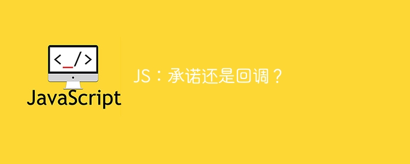 JS:承诺还是回调?