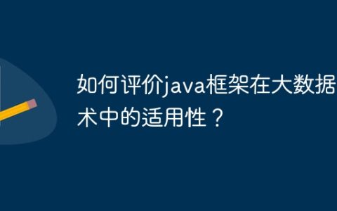 如何评价java框架在大数据技术中的适用性？