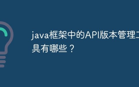 java框架中的API版本管理工具有哪些？