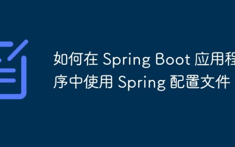 如何在 Spring Boot 应用程序中使用 Spring 配置文件