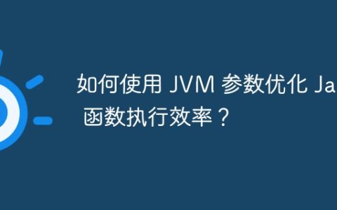 如何使用 JVM 参数优化 Java 函数执行效率？