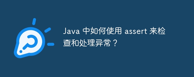 Java 中如何使用 assert 来检查和处理异常?