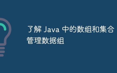 了解 Java 中的数组和集合：管理数据组