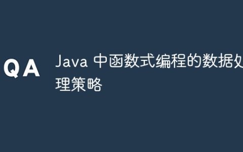 Java 中函数式编程的数据处理策略