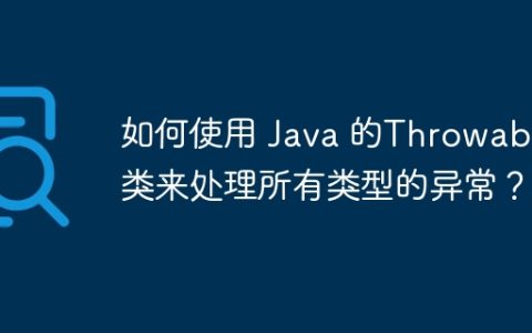如何使用 Java 的Throwable类来处理所有类型的异常？
