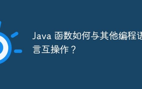 Java 函数如何与其他编程语言互操作？