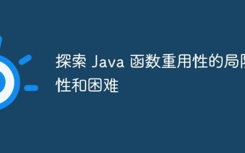 探索 Java 函数重用性的局限性和困难