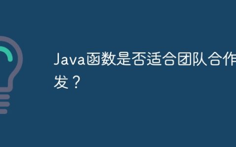 Java函数是否适合团队合作开发？