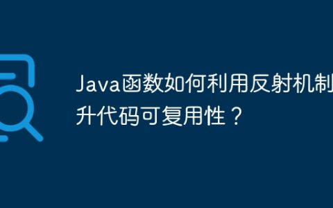 Java函数如何利用反射机制提升代码可复用性？