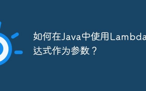 如何在Java中使用Lambda表达式作为参数？