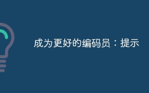 成为更好的编码员：提示
