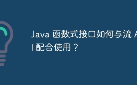 Java 函数式接口如何与流 API 配合使用？