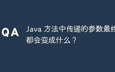 Java 方法中传递的参数最终都会变成什么？