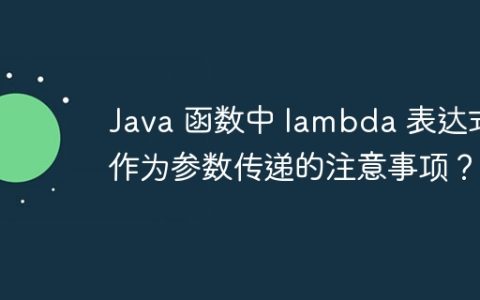 Java 函数中 lambda 表达式作为参数传递的注意事项？