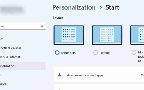 如何在Windows 11开始菜单上显示更多固定项目