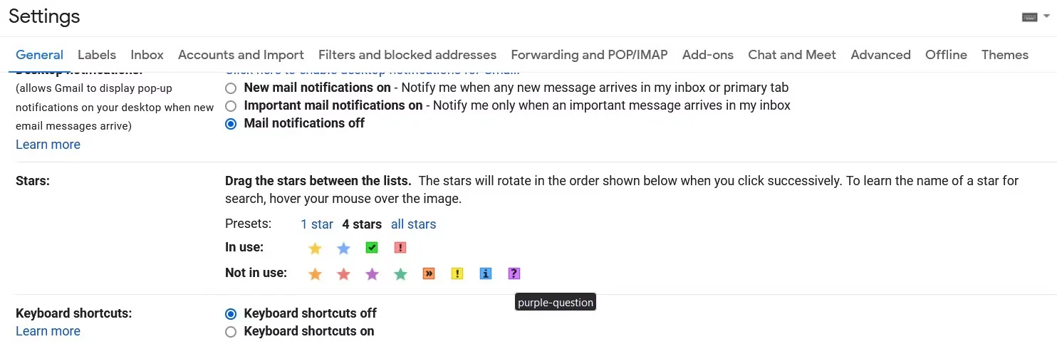 如何使用Gmail上的星号和重要性标记