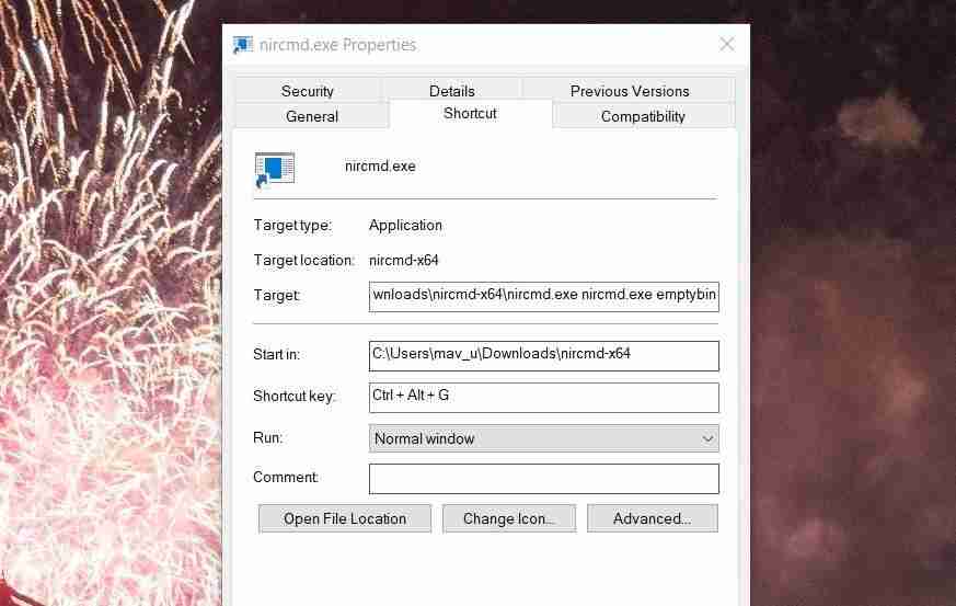 怎么使用NirCmd设置Windows命令快捷方式
