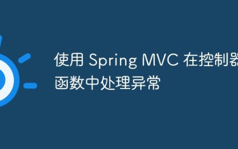 使用 Spring MVC 在控制器函数中处理异常