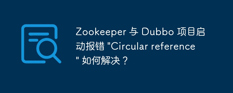 zookeeper 与 dubbo 项目启动报错