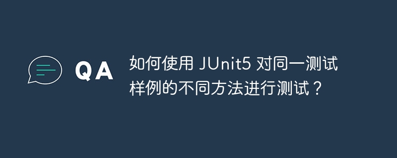 如何使用 JUnit5 对同一测试样例的不同方法进行测试?