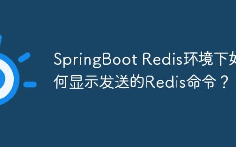 SpringBoot Redis环境下如何显示发送的Redis命令？