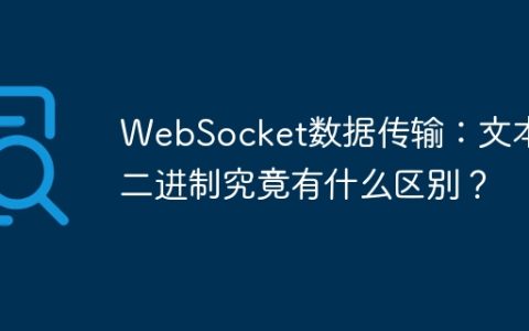 WebSocket数据传输：文本和二进制究竟有什么区别？