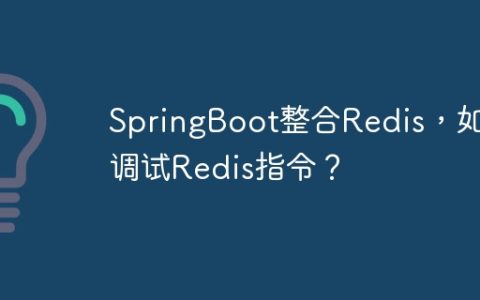 SpringBoot整合Redis，如何调试Redis指令？
