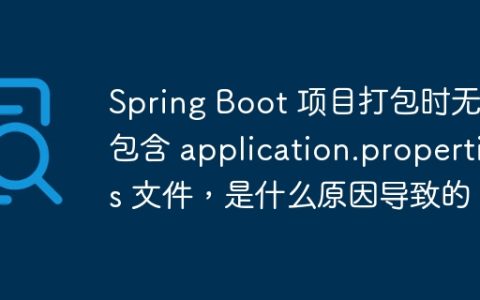 Spring Boot 项目打包时无法包含 application.properties 文件，是什么原因导致的？