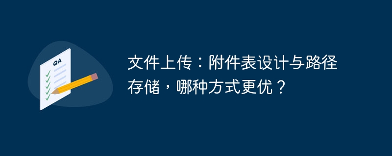 文件上传:附件表设计与路径存储,哪种方式更优?
