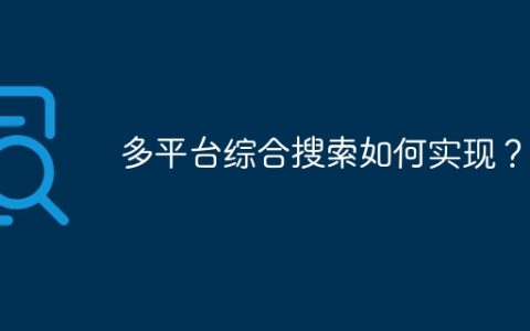 多平台综合搜索如何实现？