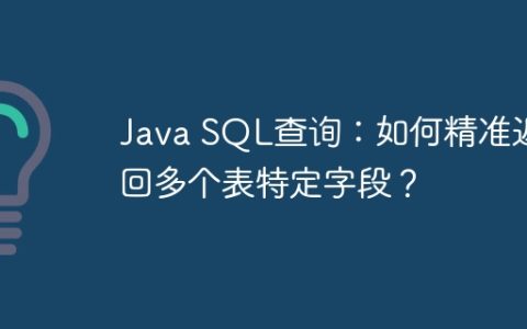 Java SQL查询：如何精准返回多个表特定字段？