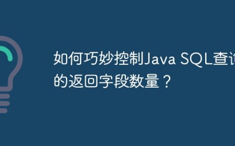 如何巧妙控制Java SQL查询的返回字段数量？