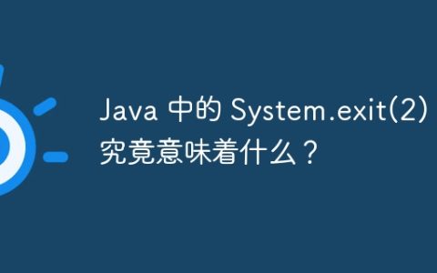 Java 中的 System.exit(2) 究竟意味着什么？