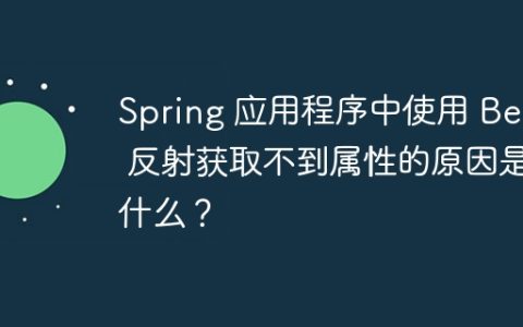 Spring 应用程序中使用 Bean 反射获取不到属性的原因是什么？