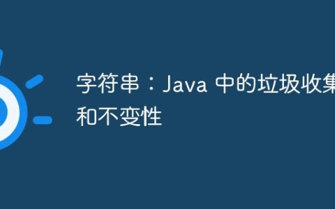 字符串：Java 中的垃圾收集和不变性