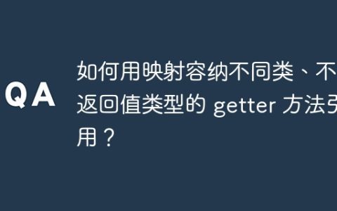 如何用映射容纳不同类、不同返回值类型的 getter 方法引用？