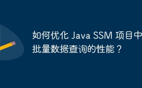如何优化 Java SSM 项目中大批量数据查询的性能？