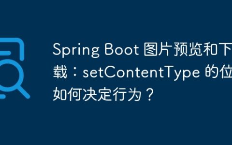 Spring Boot 图片预览和下载：setContentType 的位置如何决定行为？