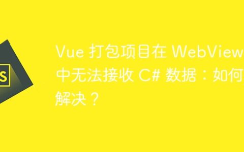 Vue 打包项目在 WebView2 中无法接收 C# 数据：如何解决？