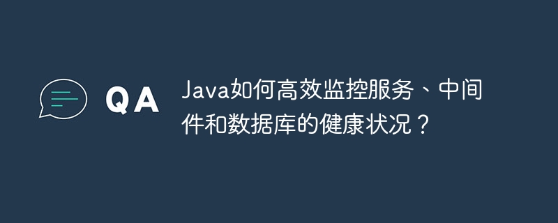 java如何高效监控服务、中间件和数据库的健康状况?