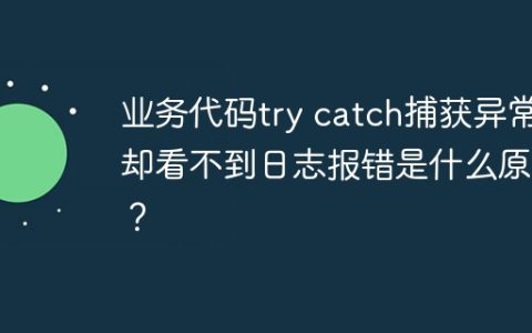业务代码try catch捕获异常却看不到日志报错是什么原因？