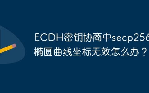ECDH密钥协商中secp256r1椭圆曲线坐标无效怎么办？